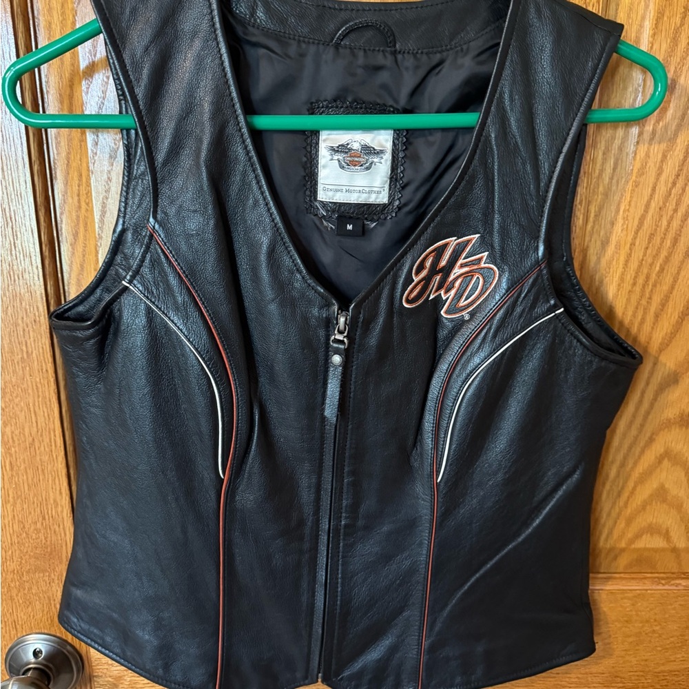 Soft Leather Harley-Davidson Black Leather Vest